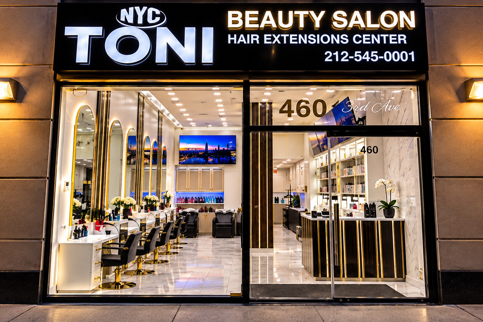 Toni Salon Manhattan — new salon interior